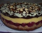 Gesztenyés-meggyes torta sütés nélkül