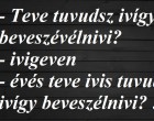 - Teve tuvudsz ivígy beveszévélnivi? - évés Teve ivis tuvudsz ivígy beveszévélnivi? - ivigeven Hát ha erre még emlékszel, akkor már garantáltan túlvagy a gyerekkoron! Nem tudom, hogy ma ez az igen röhejes, de mégis nagyon jó kis gyereknyelvezet divat - e még? De én nagyon szerettem ivígy beveszévélnivi. Anyukámat és a nagyiékat is tök jól kiborítottuk vele, főleg mikor hárman egyszerre három felül így beszéltünk, csak mindhárman teljesen mást mondtunk.. :) Nyomj egy lájkot, hava teve ivis tuvudtávál ivígy beveszévélnivi! :)