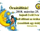 Óraátállítás 2018 – ekkor lesz idén- ne feledkezz meg róla!