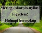 Mérleg - skorpió-nyilas!Figyelem! Holnapi horoszkóp