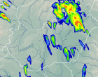 Riasztás! Óráról órára mutatjuk hol csap le a JÉGESŐ és a 80 km/órás szél néhol ÖZÖNVÍZSZERŰ ESŐVEL! Térképen mutatjuk hol csap le 15, 16, 17, 18, 19, 20 és 21 órakor :