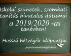 Rövidített nyári szünet és itt a Tanév rendje 2019/2020-évre >>> Mutatjuk a részleteket!