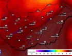 Vörös riasztást adtak ki, 38 fok lesz hétfőn