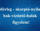 Mérleg - skorpió-nyilas -bak-vízöntő-halak figyelem!