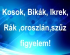 Kosok, Bikák, Ikrek,Rák ,oroszlán,szűz figyelem!Megérkezett a mai horoszkóp