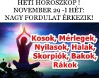 Itt a heti horoszkóp: ajtóstul ront a házba novemberről decemberre forduló hét! Horoszkóp november 29-i hétre!