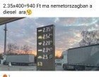 2.35x400=940ft ma Németországban a dízel ára!