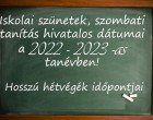 Friss !Itt a Tanév rendje 2022/2023-évre >>>nem lesz őszi szünet ,ekkor és eddig lesz a téli szünet az iskolákban! Mutatjuk a részleteket!