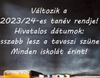 Változik a 2023/24-es tanév rendje! Hivatalos dátumok: ennyivel lesz hosszabb a tavaszi szünet !