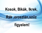 Kosok, Bikák, Ikrek,Rák ,oroszlán,szűz figyelem!Mai horoszkóp (HÉTFŐ)