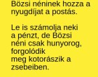 Bözsi néninek hozza a nyugdíjat a postás