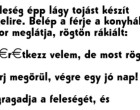 A feleség lágy tojást készít a férjének