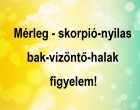 Mérleg - skorpió-nyilas -bak-vízöntő-halak figyelem!Mai horoszkóp (CSÜTÖRTÖK)