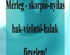 Mérleg - skorpió-nyilas -bak-vízöntő-halak figyelem!