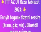 ITT AZ ÚJ Rezsi táblázat 2024: Ennyit fogunk fizetni rezsire (áram, gáz, víz) Júliustól!