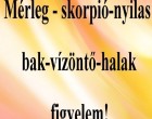 Mérleg - skorpió-nyilas -bak-vízöntő-halak figyelem!