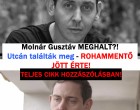 Molnár Gusztáv ÉLET - ÉS HALÁL KÖZT ?! Utcán találták meg – ROHAMMENTŐ JÖTT ÉRTE! -