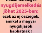 Elképesztő visszamenőleges nyugdíjemelkedés jöhet 2025-ben: ezek az új összegek, amiket a magyar nyugdíjasok kaphatnak !