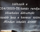 Változik a 2024/25-Ös tanév rendje! Hivatalos dátumok: ennyivel lesz hosszabb a tavaszi szünet !